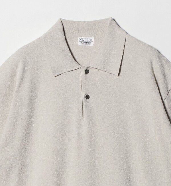 BEAUTY&YOUTH UNITED ARROWS「KNITEE クリンプコットン ニット ポロシャツ ウォッシャブル」|ニット・セーター|