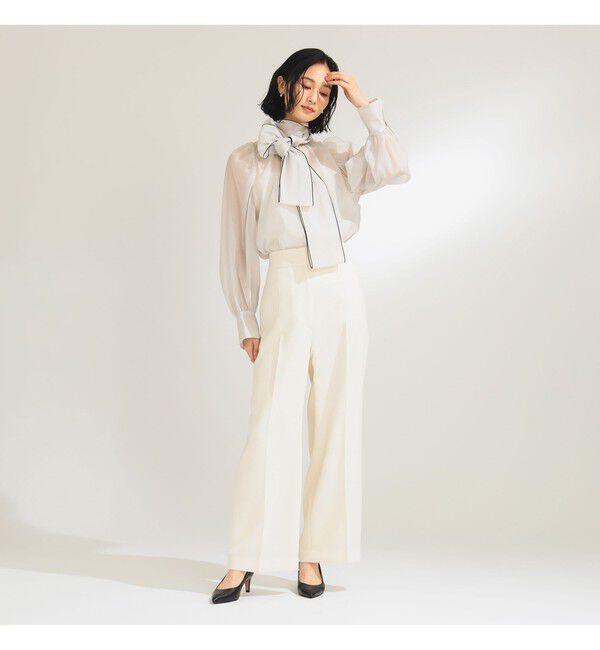 Demi-Luxe BEAMS 「オーガンジー リボンブラウス」|シャツ・ブラウス|