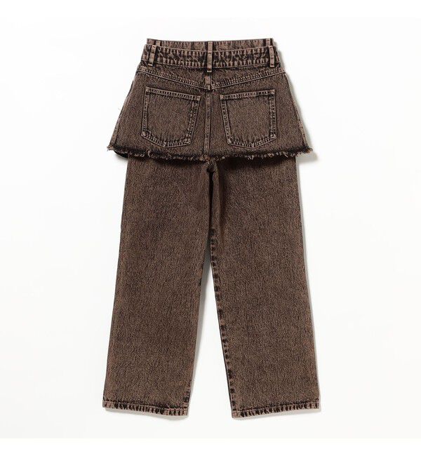 Ray BEAMS 「デニムスカート レイヤード パンツ」|デニム|