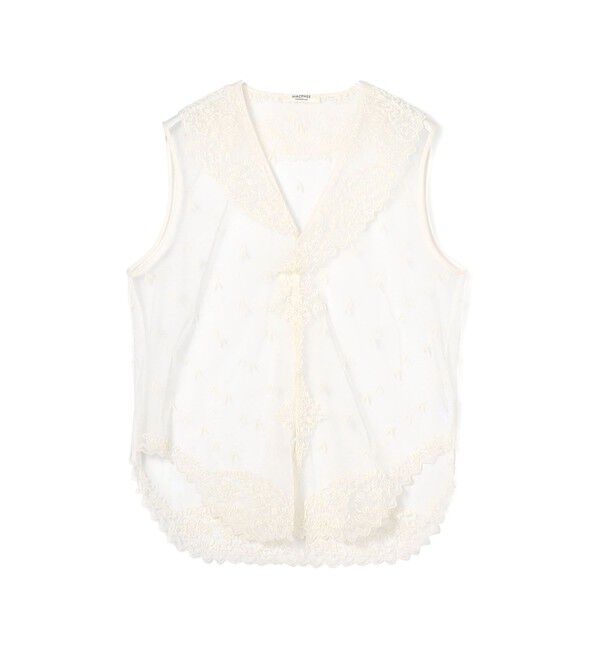 MACPHEE「ビンテージレース ノースリーブブラウス」|シャツ・ブラウス|11 ホワイト