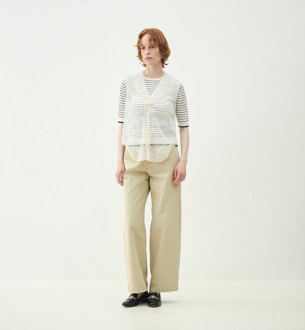 MACPHEE「ビンテージレース ノースリーブブラウス」|シャツ・ブラウス|