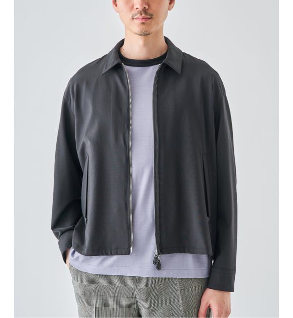 EDIFICE「LEATHER-TRIMMED シャツ ジャケット」|その他|ブラック