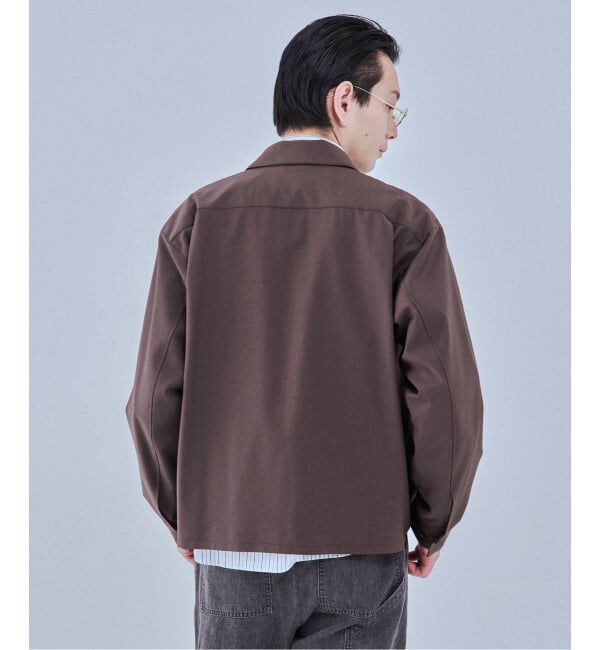 EDIFICE「LEATHER-TRIMMED シャツ ジャケット」|その他|