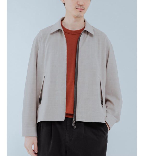 EDIFICE「LEATHER-TRIMMED シャツ ジャケット」|その他|ベージュ