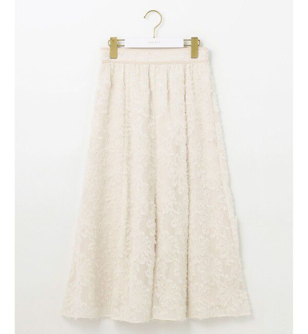 any SiS「【洗える】フェザーフラワージャカード スカート」|スカート|