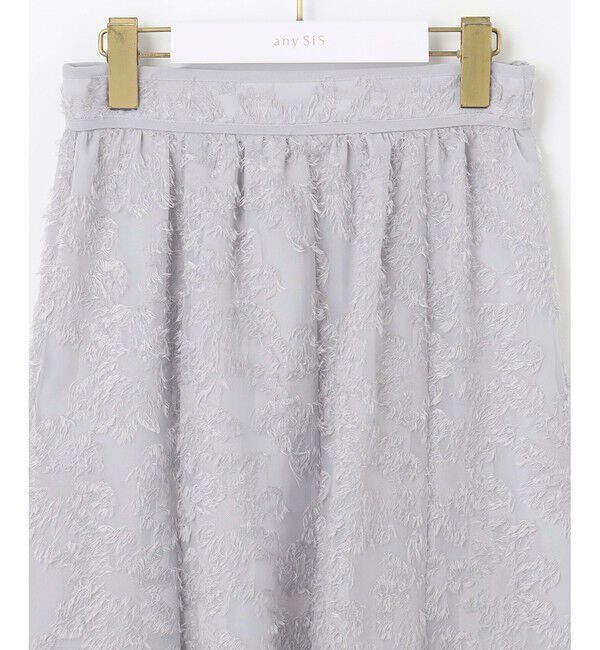 any SiS「【洗える】フェザーフラワージャカード スカート」|スカート|
