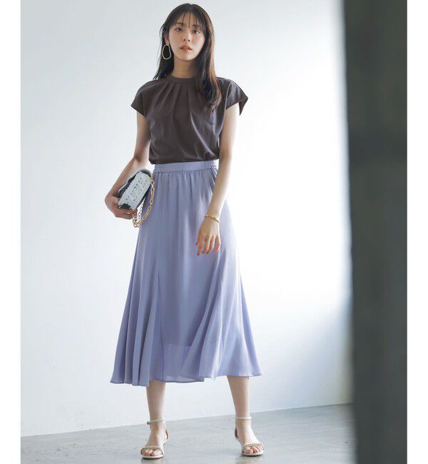 any SiS「【撥水】サテンナローフレア スカート」|スカート|