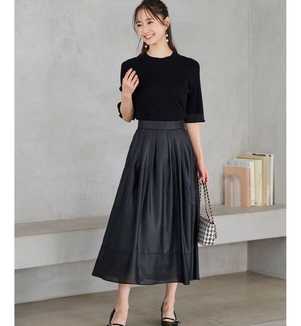 any SiS「【洗える】シアーチンツタック スカート」|スカート|