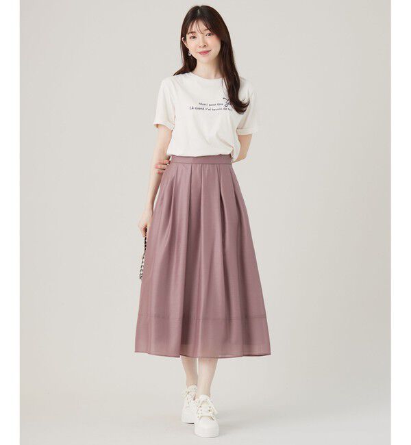 any SiS「【洗える】シアーチンツタック スカート」|スカート|