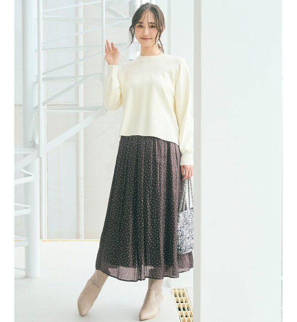 any SiS「【洗える】シャイニードットギャザー スカート」|スカート|
