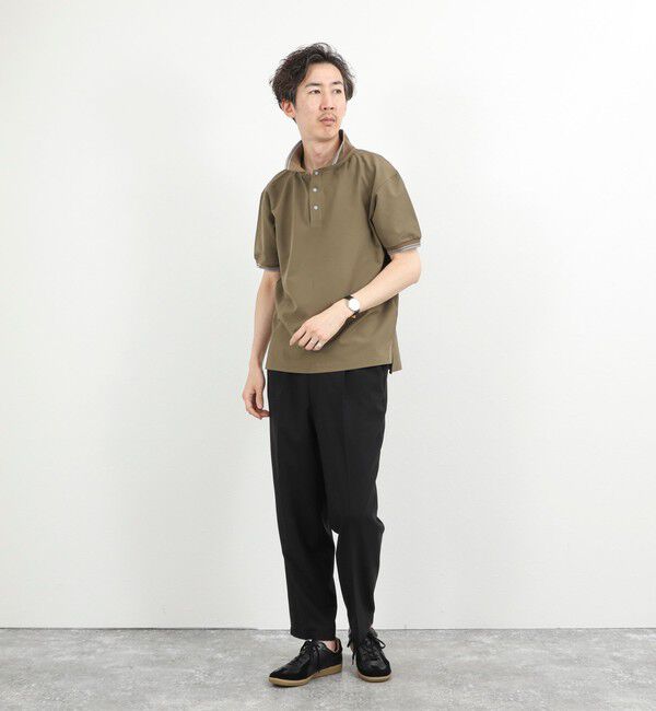 NOLLEY'S goodman「【TAION/タイオン】NON DOWN BASIC JERSEY HARF SLEEVE POLO 26SS」|ポロシャツ|