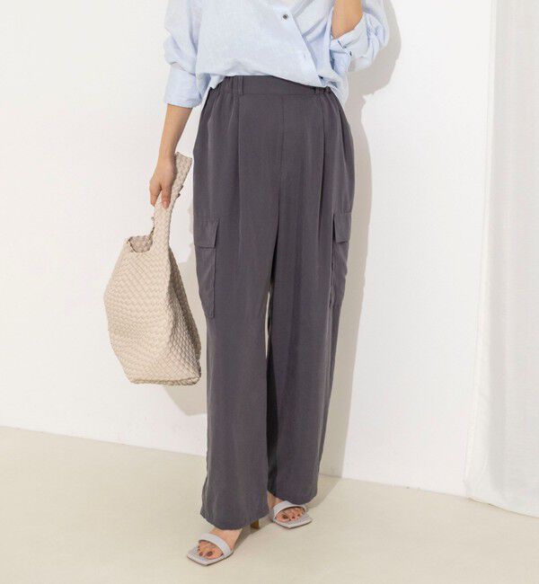 NOLLEY'S「《セットアップ対応》ウォッシャブルサンドウォッシュカーゴパンツ」|カーゴ|チャコールグレー