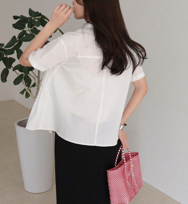 fredy emue「シャーリング半袖シャツ」|シャツ・ブラウス|