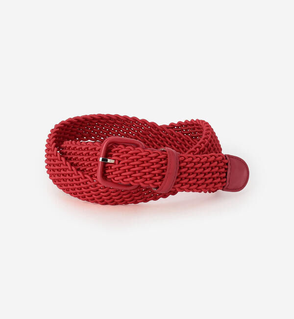  「MAISON BOINET | 30mm メッシュベルト WOMEN」|ベルト|RED