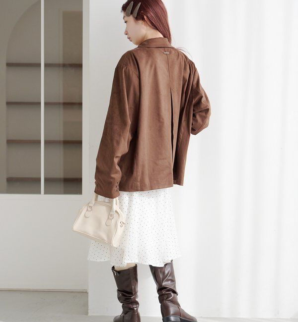  「ドットシアーミドルスカート」|スカート|