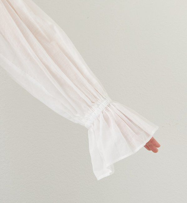  「予約【着映え】コットンペプラムギャザーブラウス」|シャツ・ブラウス|