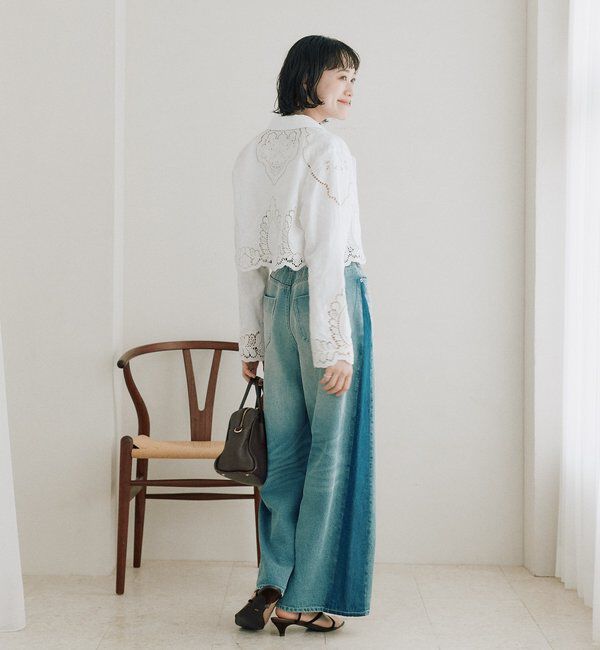  「予約【着映え】カットワークショートジャケット」|テーラードジャケット|