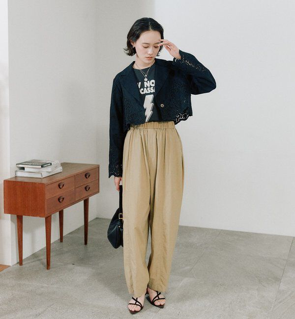  「予約【着映え】カットワークショートジャケット」|テーラードジャケット|