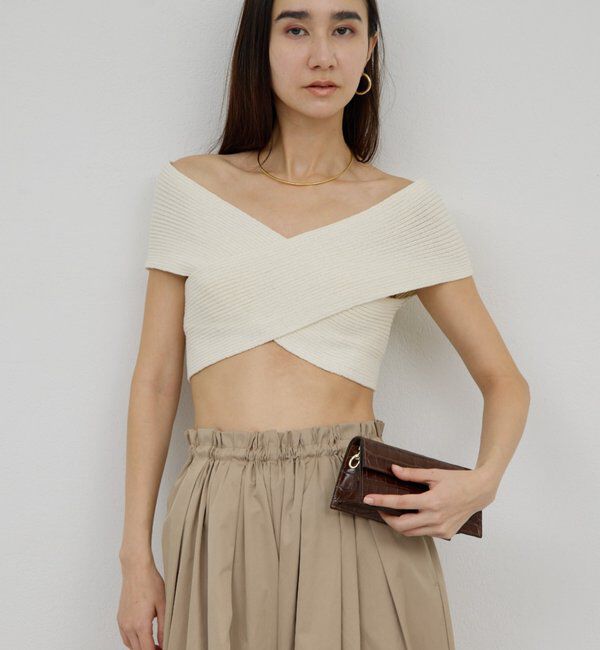  「クロスリブビスチェ」|ニット・セーター|オフホワイト