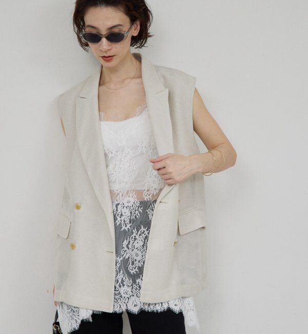  「コードレースキャミチュニック」|シャツ・ブラウス|