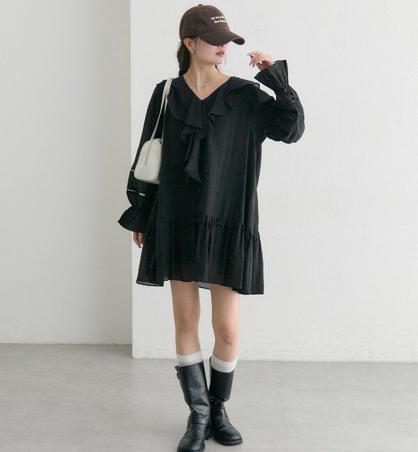  「ラッフルティアードミニワンピース」|ワンピース|