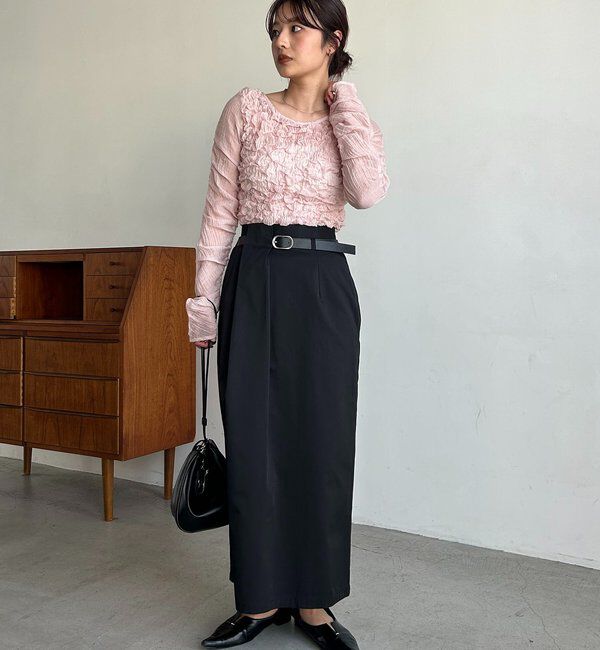  「【前後2WAY】シアーバブルブラウス」|シャツ・ブラウス|