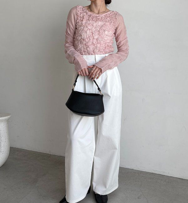  「【前後2WAY】シアーバブルブラウス」|シャツ・ブラウス|