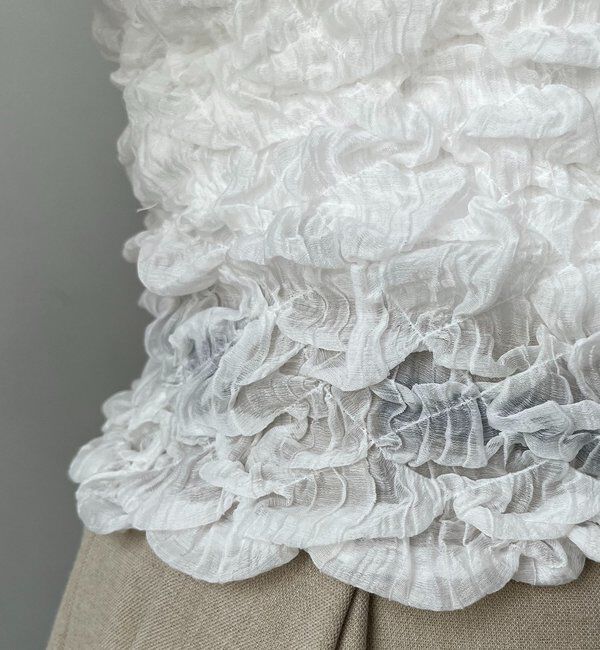  「【前後2WAY】シアーバブルブラウス」|シャツ・ブラウス|