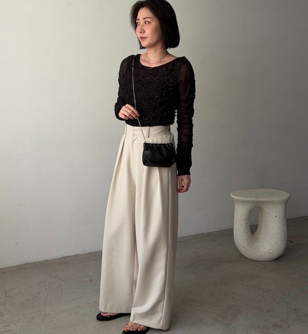  「【前後2WAY】シアーバブルブラウス」|シャツ・ブラウス|