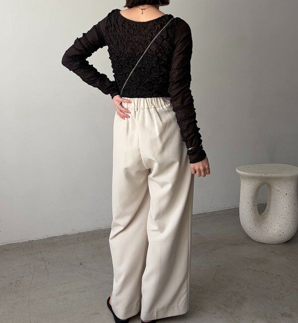  「【前後2WAY】シアーバブルブラウス」|シャツ・ブラウス|