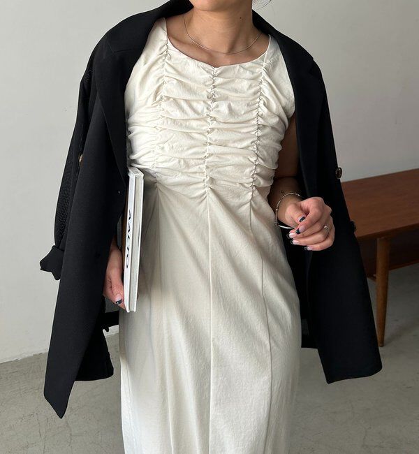  「ギャザーノースリワンピース」|ワンピース|