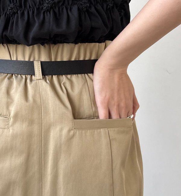  「【主役級スカート/低身長サイズあり】アシメタックベルト付スカート」|スカート|