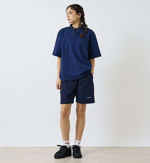 ABAHOUSE「【BARBARIAN / バーバリアン】Henley Collar Short」|ポロシャツ|