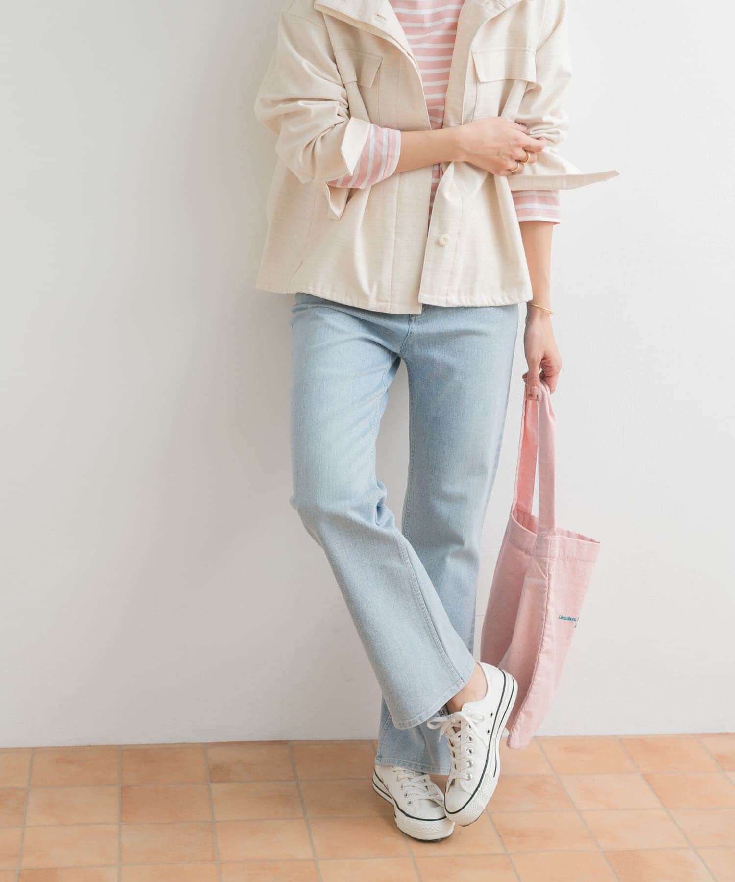 URBAN RESEARCH DOORS「ストレッチフレアデニムパンツ」|デニム|