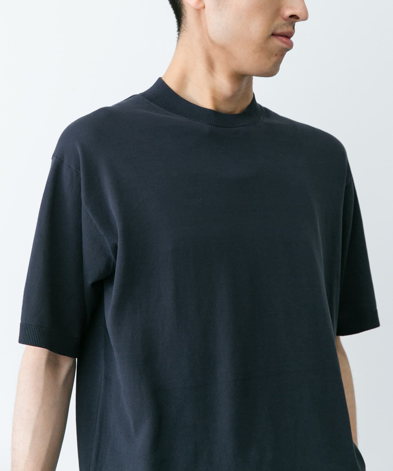 URBAN RESEARCH DOORS「LIFE STYLE TAILOR　ハイゲージクルーネック半袖ニット」|シャツ・ブラウス|