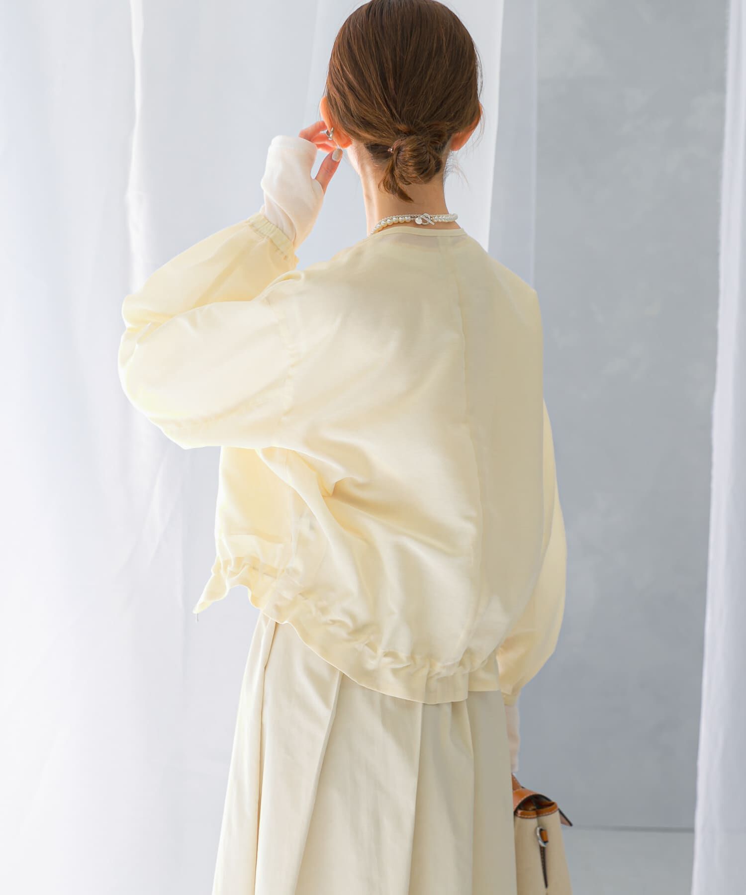 URBAN RESEARCH ROSSO「オーガンジーシアーブルゾン」|ブルゾン・スタジャン|