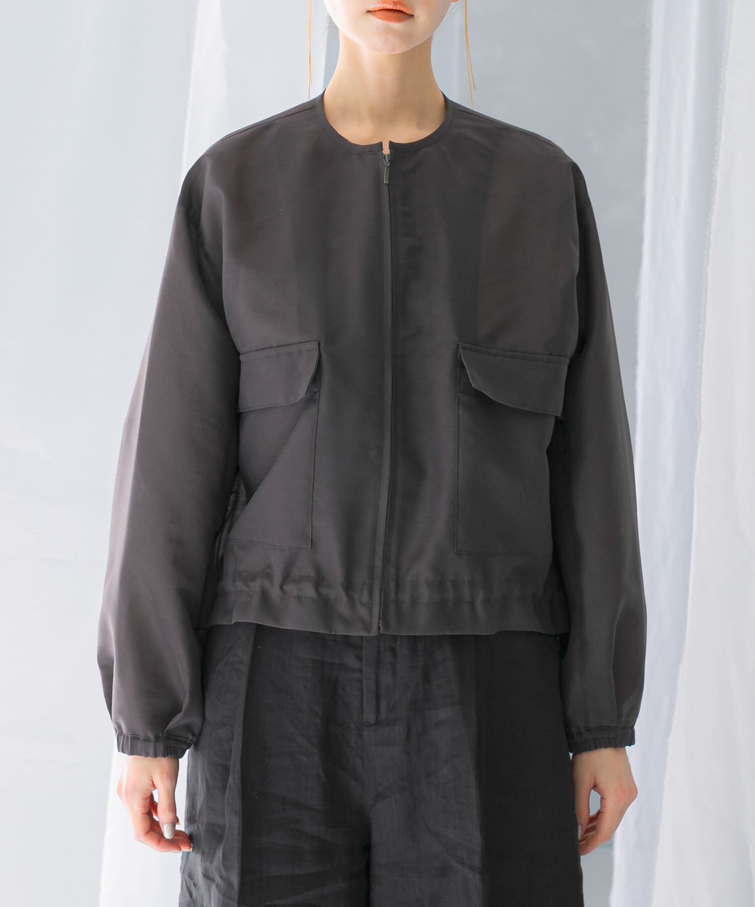 URBAN RESEARCH ROSSO「オーガンジーシアーブルゾン」|ブルゾン・スタジャン|