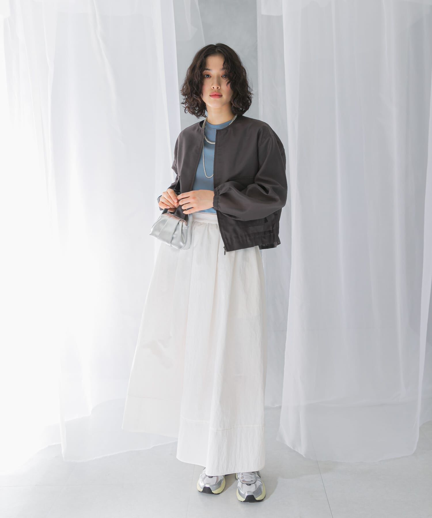 URBAN RESEARCH ROSSO「オーガンジーシアーブルゾン」|ブルゾン・スタジャン|