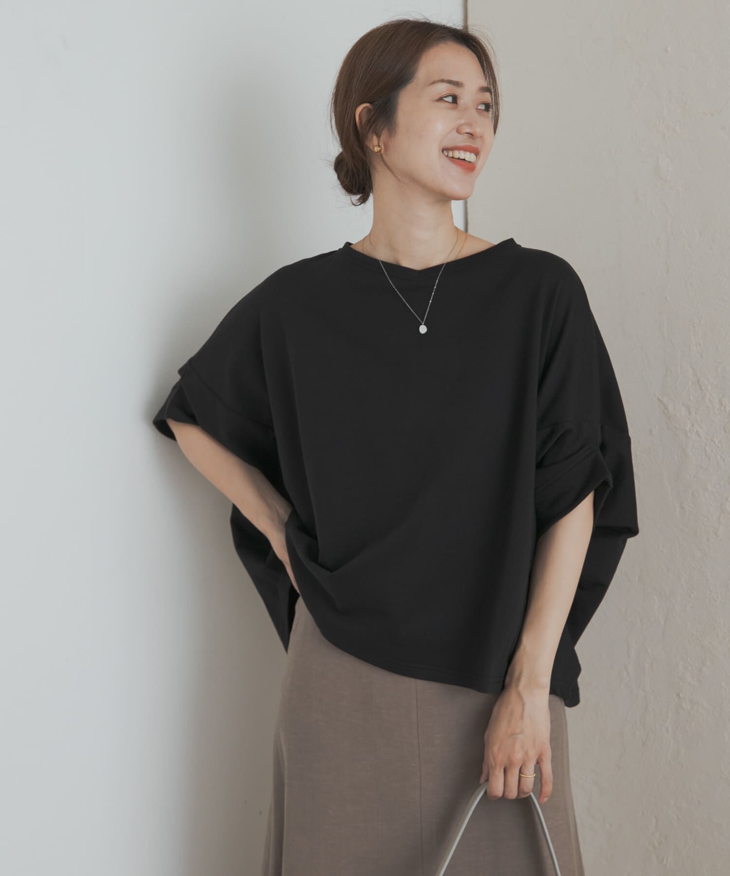 URBAN RESEARCH DOORS「『UR GREEN』ミニ裏毛変形プルオーバー」|Tシャツ・カットソー|