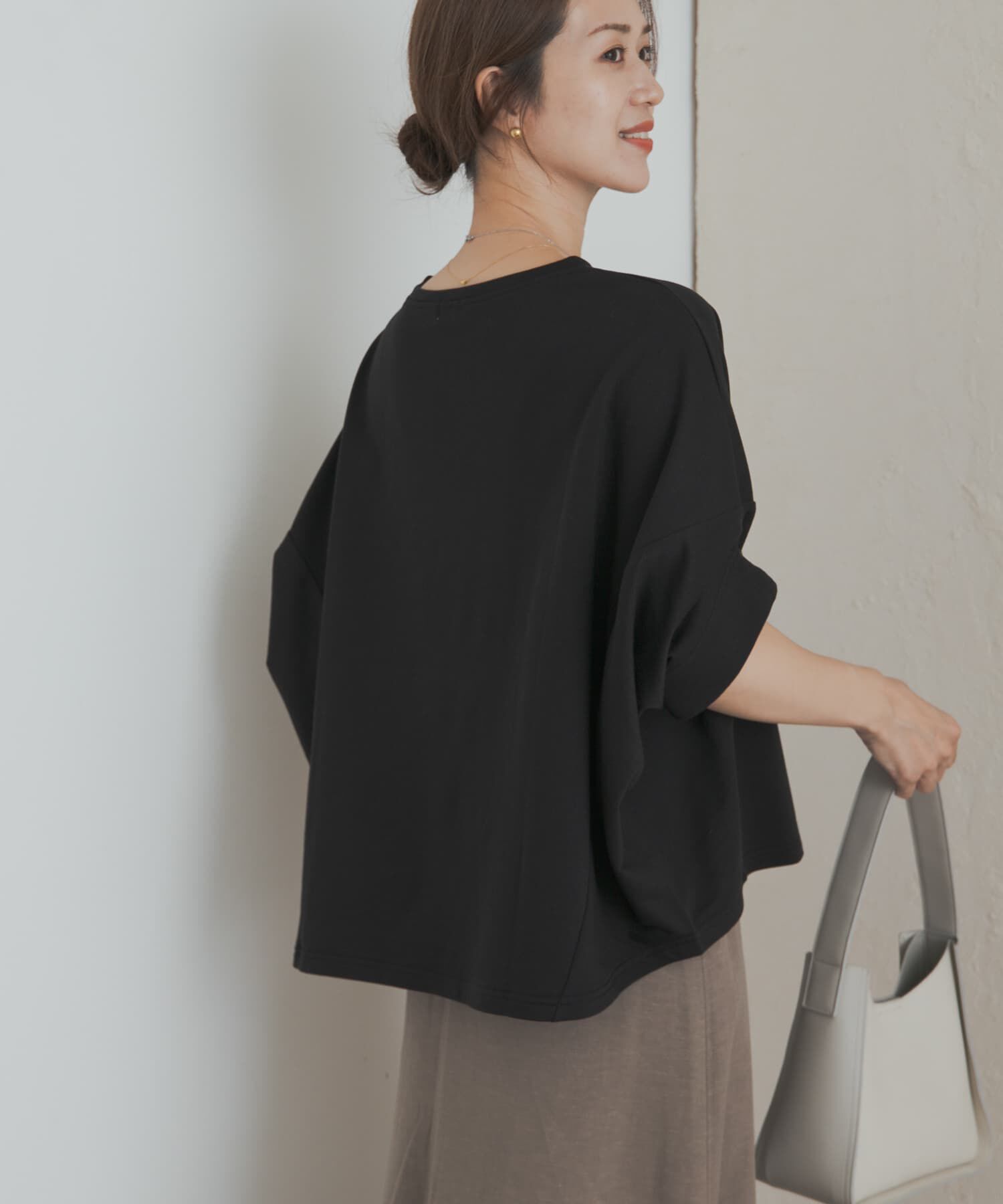 URBAN RESEARCH DOORS「『UR GREEN』ミニ裏毛変形プルオーバー」|Tシャツ・カットソー|