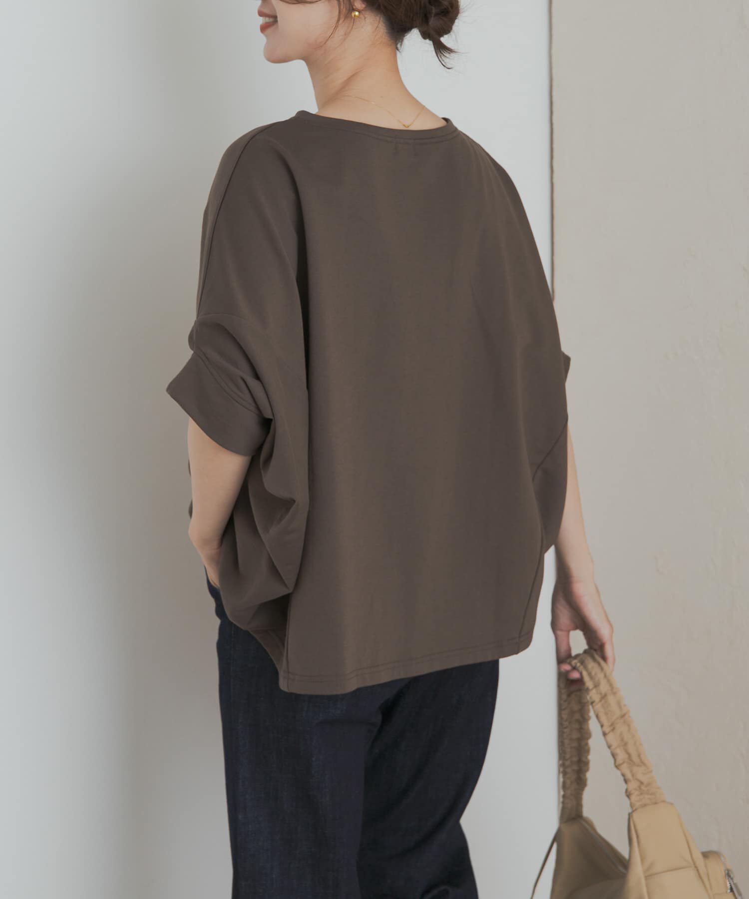 URBAN RESEARCH DOORS「『UR GREEN』ミニ裏毛変形プルオーバー」|Tシャツ・カットソー|