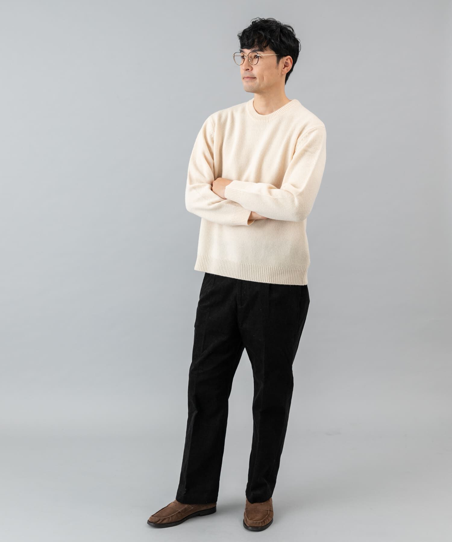 URBAN RESEARCH ROSSO「『XLサイズあり』シェットランドウールクルーネックニット」|ニット・セーター|