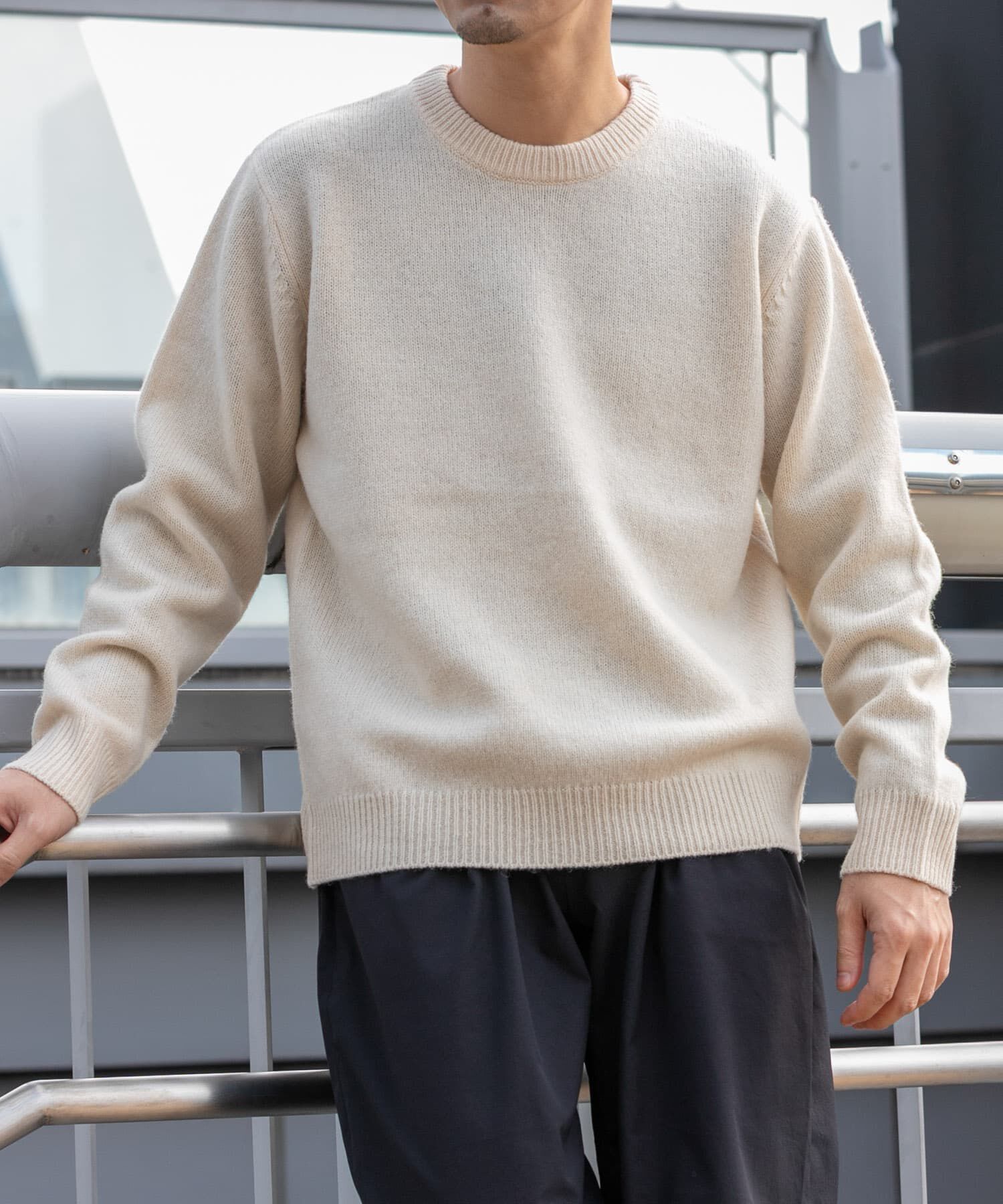 URBAN RESEARCH ROSSO「『XLサイズあり』シェットランドウールクルーネックニット」|ニット・セーター|