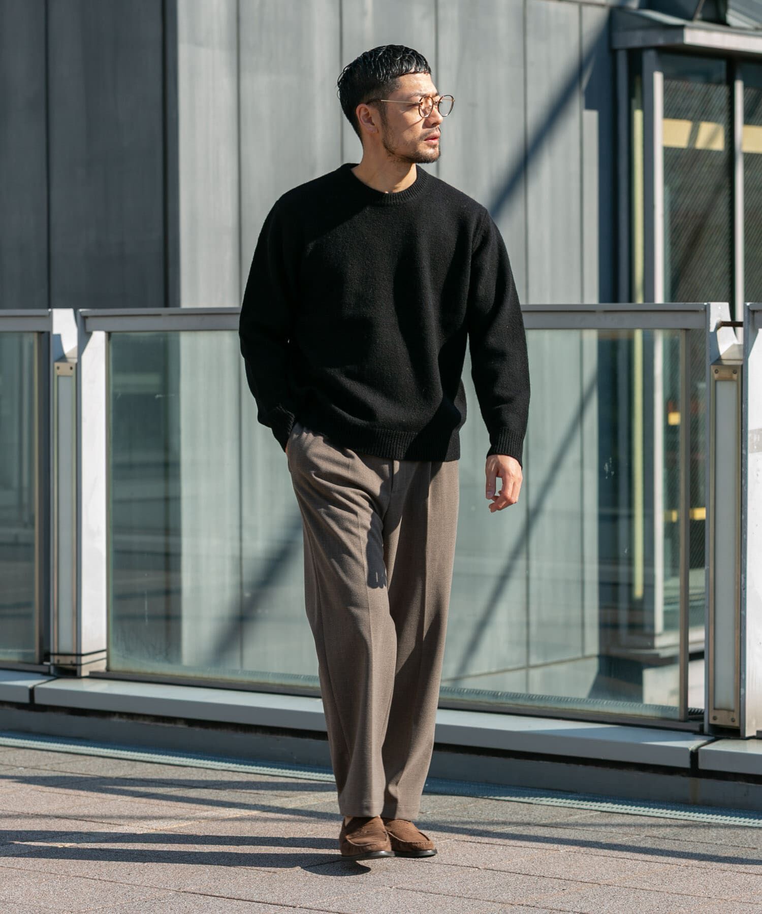 URBAN RESEARCH ROSSO「『XLサイズあり』シェットランドウールクルーネックニット」|ニット・セーター|