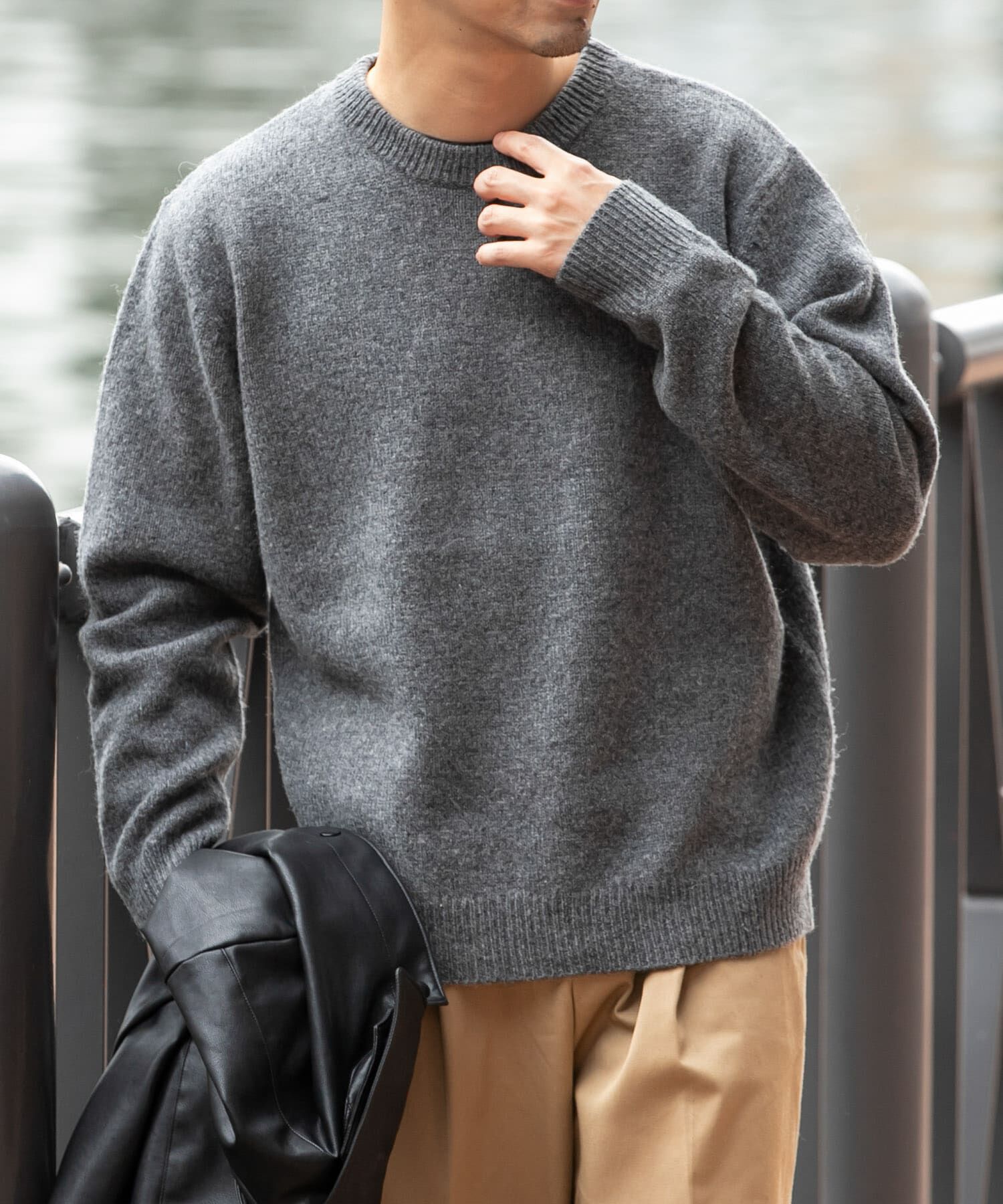 URBAN RESEARCH ROSSO「『XLサイズあり』シェットランドウールクルーネックニット」|ニット・セーター|