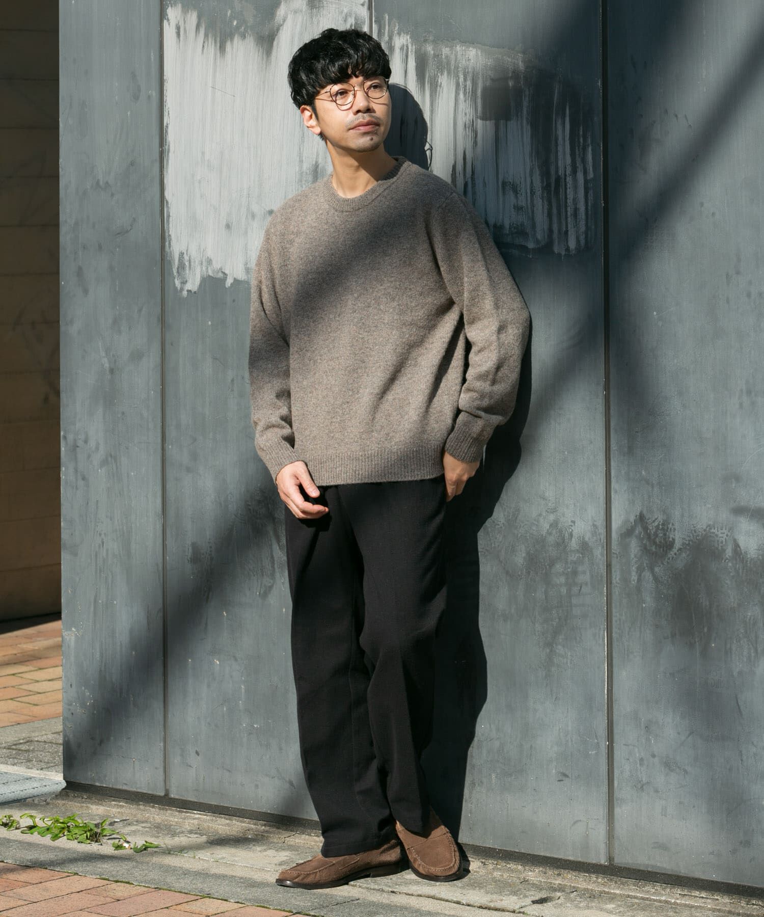 URBAN RESEARCH ROSSO「『XLサイズあり』シェットランドウールクルーネックニット」|ニット・セーター|