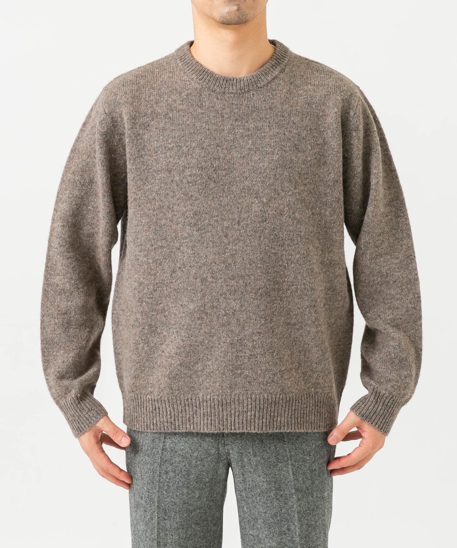 URBAN RESEARCH ROSSO「『XLサイズあり』シェットランドウールクルーネックニット」|ニット・セーター|