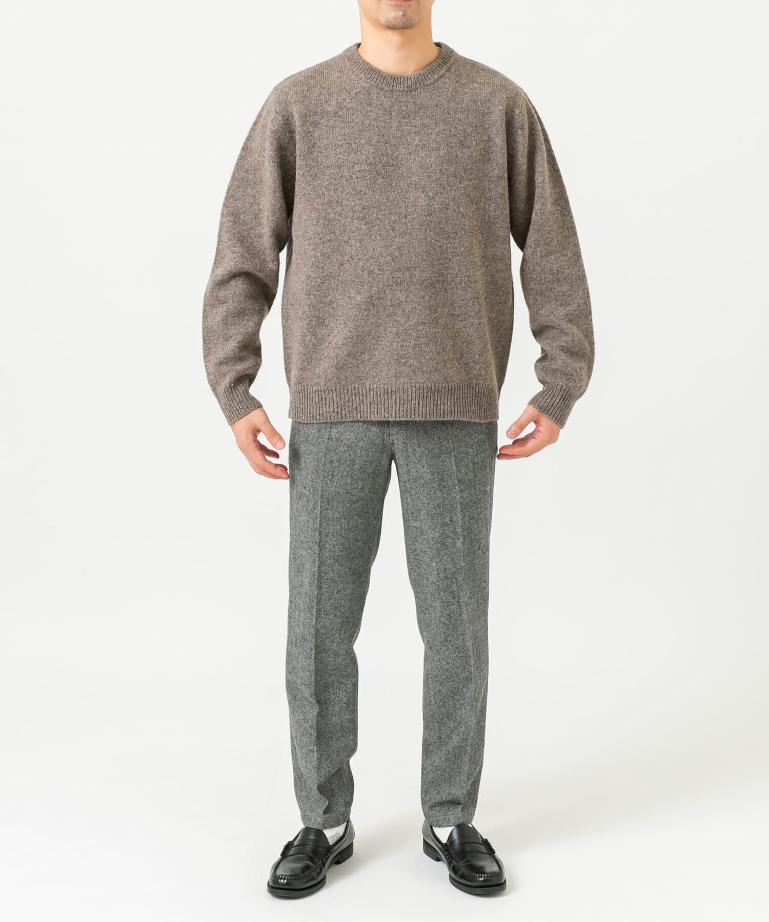 URBAN RESEARCH ROSSO「『XLサイズあり』シェットランドウールクルーネックニット」|ニット・セーター|