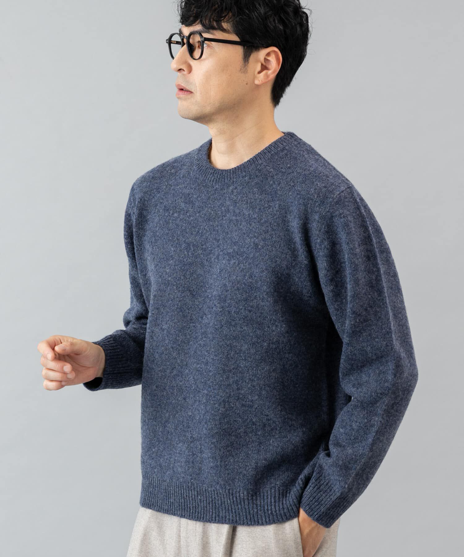 URBAN RESEARCH ROSSO「『XLサイズあり』シェットランドウールクルーネックニット」|ニット・セーター|