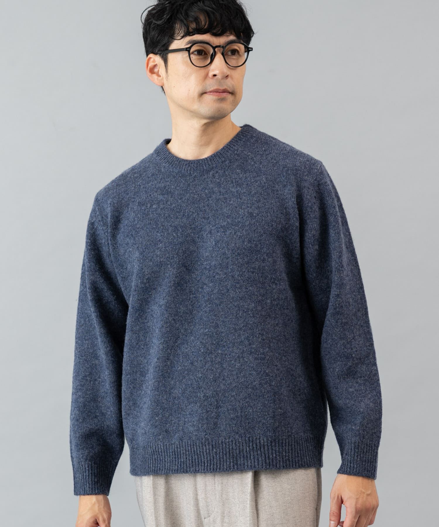 URBAN RESEARCH ROSSO「『XLサイズあり』シェットランドウールクルーネックニット」|ニット・セーター|